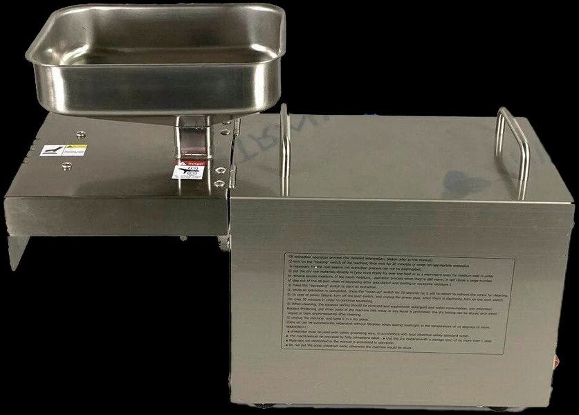 Маслопрес (прес для олії) шнековий Dulong ZYJ06 600W (5-6 л/год) для холодного віджиму з соняшника, гарбуза 040907 фото